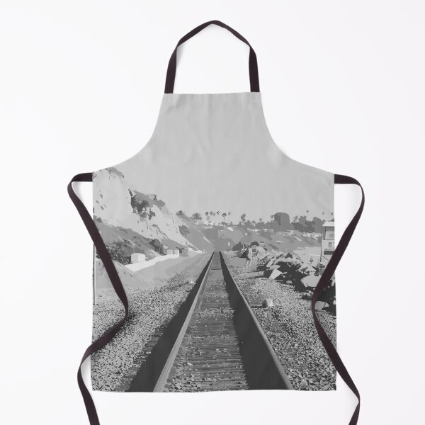 Item preview, Black And White Railway Tracks Perspective designed and sold by dwiaszeyn.