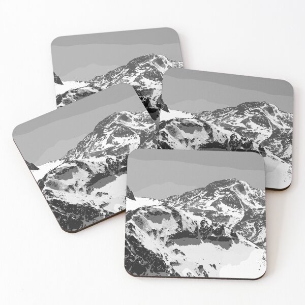 Item preview, Snowy Mountains Landscape Black and White designed and sold by dwiaszeyn.