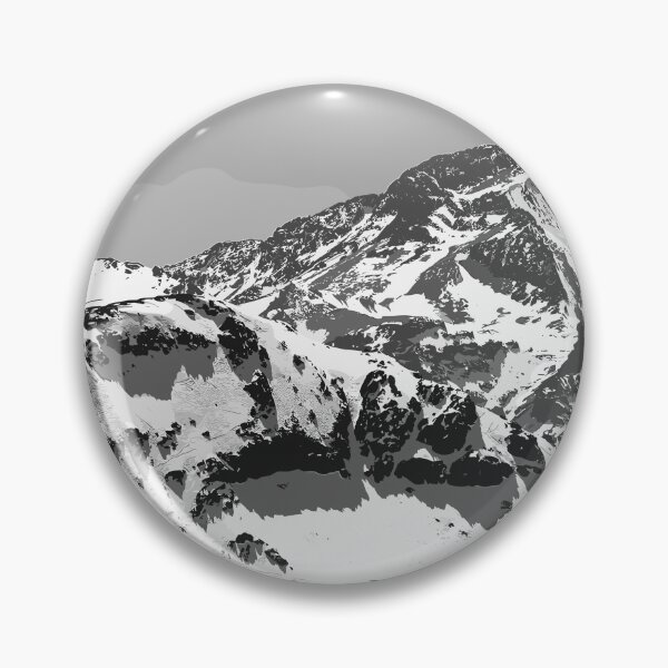 Item preview, Snowy Mountains Landscape Black and White designed and sold by dwiaszeyn.