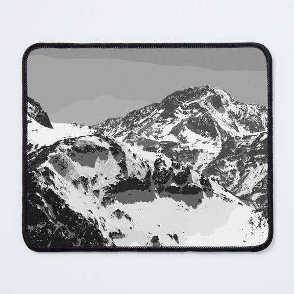Item preview, Snowy Mountains Landscape Black and White designed and sold by dwiaszeyn.