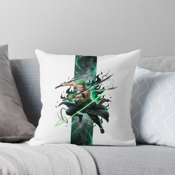 Item preview, Three Sword Style Green Flame Samurai – Anime Swordsman Warrior Aesthetic designed and sold by Dyan4.
