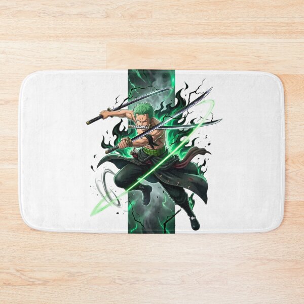 Item preview, Three Sword Style Green Flame Samurai – Anime Swordsman Warrior Aesthetic designed and sold by Dyan4.