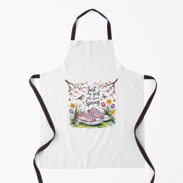 Item preview, Just a Girl Who Loves Spring T-Shirt – Floral Cottagecore Sneaker Design for Nature Lovers & Spring Gift Buyers designed and sold by GemBob Creations.