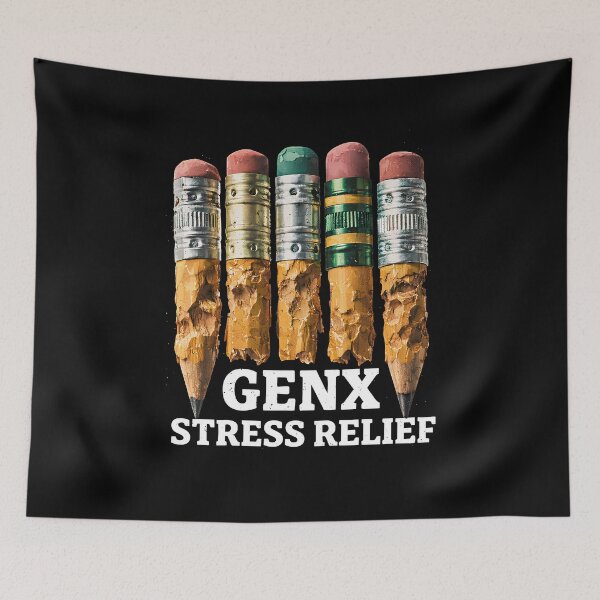 Item preview, Gen X Pencil Chewing Stress Relief Retro Humor Teacher designed and sold by w1ckerman.