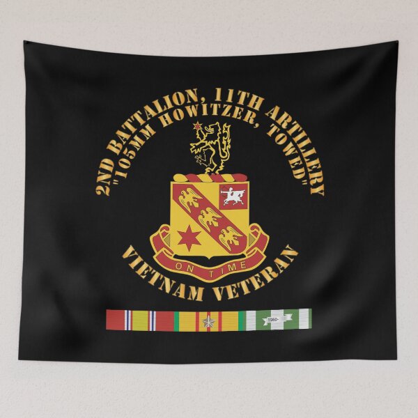 Item preview, Army - 2nd Battalion, 11th Artillery (105mm Howitzer, Towed) w VN SVC Ribbon - V1 X 300 designed and sold by Military Insignia Products.