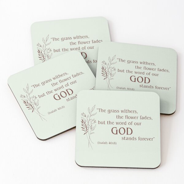 Item preview, The Grass Withers Flower Fades Isaiah 40:8 Botanical Art designed and sold by MSDesignHaus.