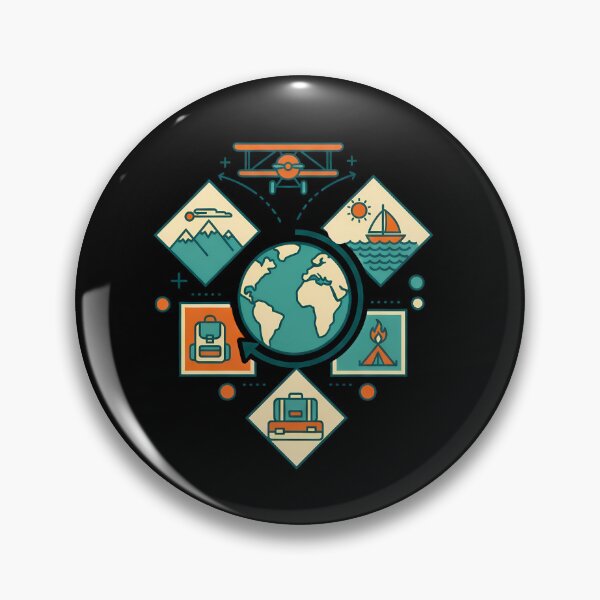 Item preview, Retro Global Journey Geometry - Vintage Travel Adventure Emblem designed and sold by AbulailArt.