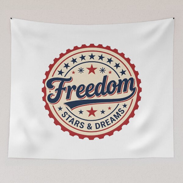 Item preview, Freedom Stars & Dreams Retro Shirt – Vintage Patriotic USA Graphic designed and sold by relso.