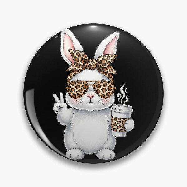 Item preview, Funny Easter Bunny Face Glasses Bandana Leopard designed and sold by OlakunleOloroz.