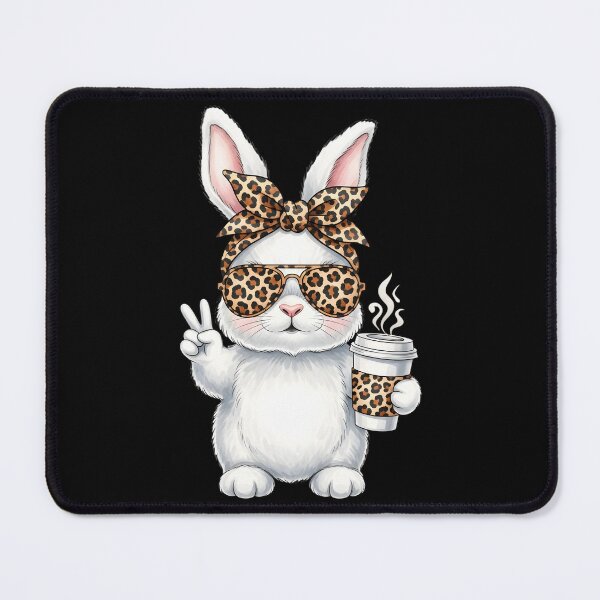 Item preview, Funny Easter Bunny Face Glasses Bandana Leopard designed and sold by OlakunleOloroz.