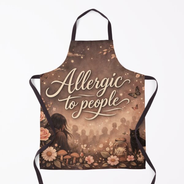 Item preview, Allergic to People – Aesthetic Introvert Quote Design designed and sold by Sanika arts .