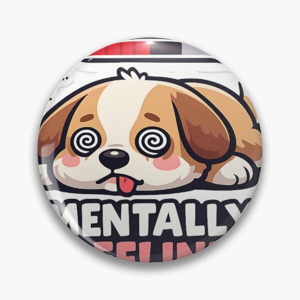 Item preview, Mentally Offline Funny Dog Sticker designed and sold by freespirit03.