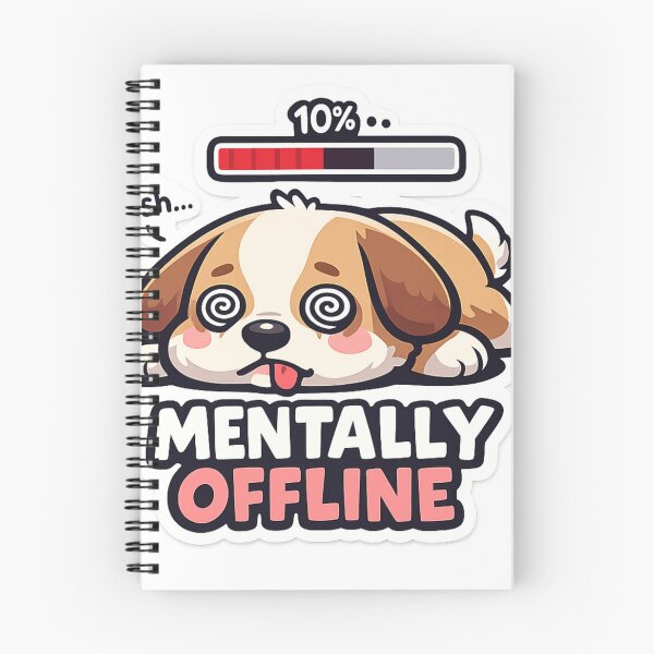 Item preview, Mentally Offline Funny Dog Sticker designed and sold by freespirit03.