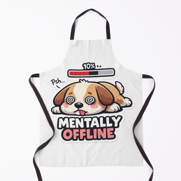 Item preview, Mentally Offline Funny Dog Sticker designed and sold by freespirit03.