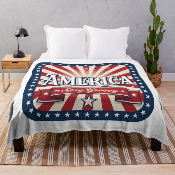Item preview, America Stay Groovy Shirt – Retro 70s Patriotic Independence Day Design designed and sold by relso.
