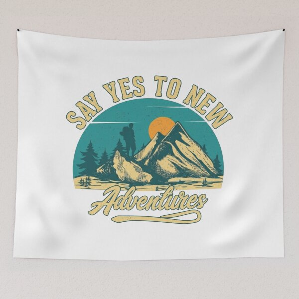 Item preview, Vintage Mountain Adventure Crest: Say Yes to New Adventures designed and sold by Shopeon Designs.