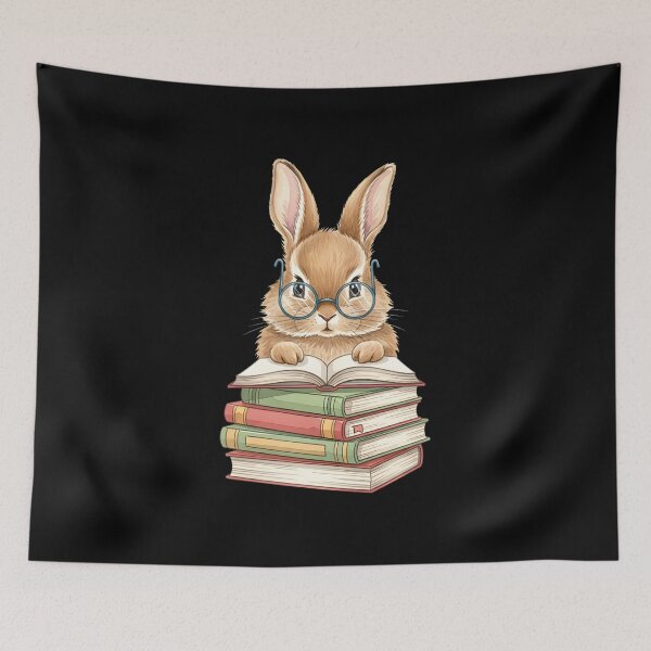 Item preview, Reading Bunny Rabbit Glasses Book Bookworm Teacher designed and sold by OlakunleOloroz.