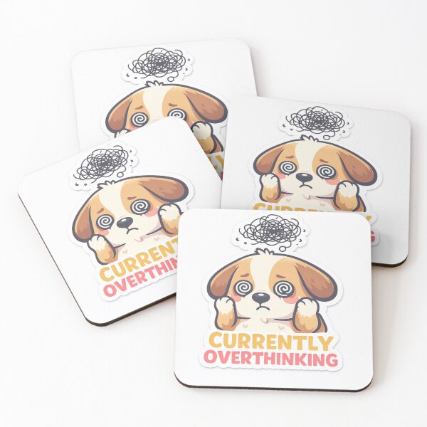 Item preview, Currently Overthinking Funny Dog Sticker designed and sold by freespirit03.