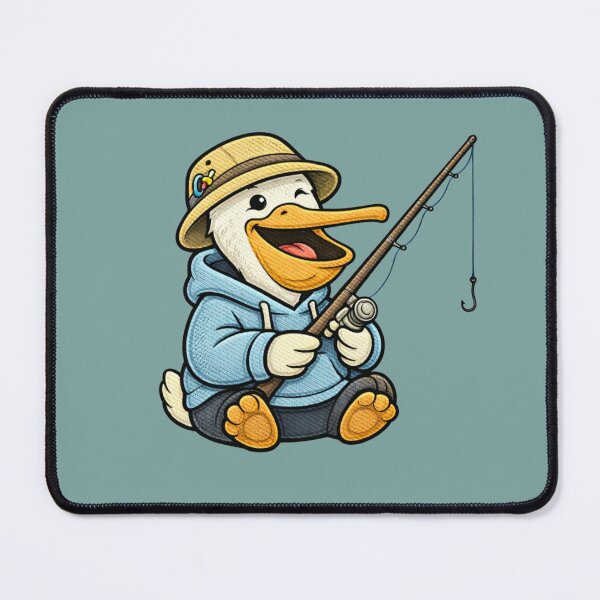 Item preview, Fishing Pelican – Cute Kawaii Fisherman Bird Embroidered Patch Style designed and sold by ColorSplash123.