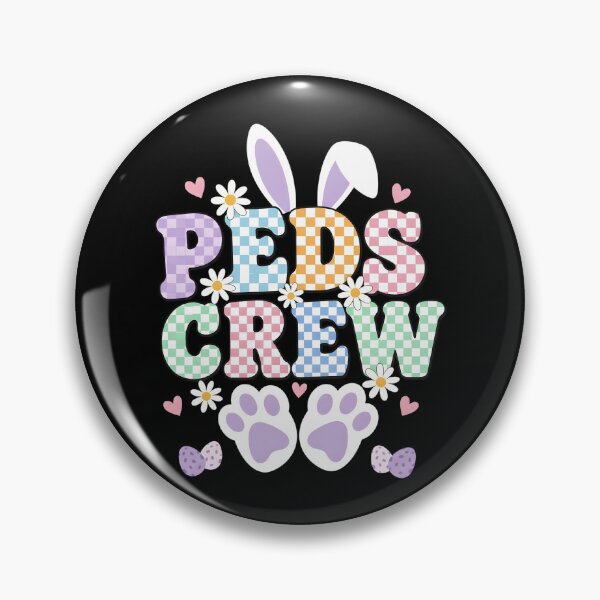 Item preview, Retro PEDS Crew Bunny Easter Day Pediatric Nurse RN Crew designed and sold by OlakunleOloroz.