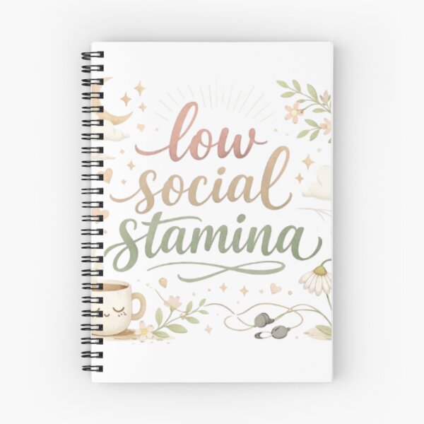 Item preview, Low Social Stamina – Aesthetic Introvert Quote Minimal Design designed and sold by Sanika arts .