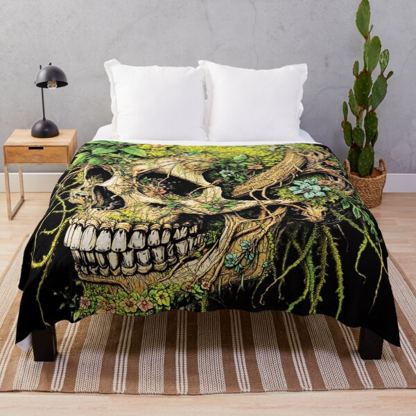 Item preview, Botanical Skull: Life Growing from Bones designed and sold by SKULLARTISTRY.