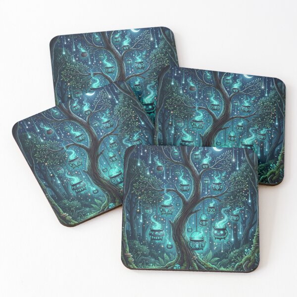 Item preview, Mystic Rune Lantern Tree – Enchanted Forest Night Magic designed and sold by Herzbaumatelier.