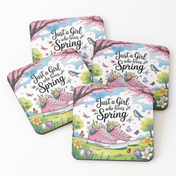 Item preview, Just a Girl Who Loves Spring T-Shirt – Cute Floral Sneaker Nature Design for Spring Lovers & Cottagecore Gift Buyers designed and sold by GemBob Creations.