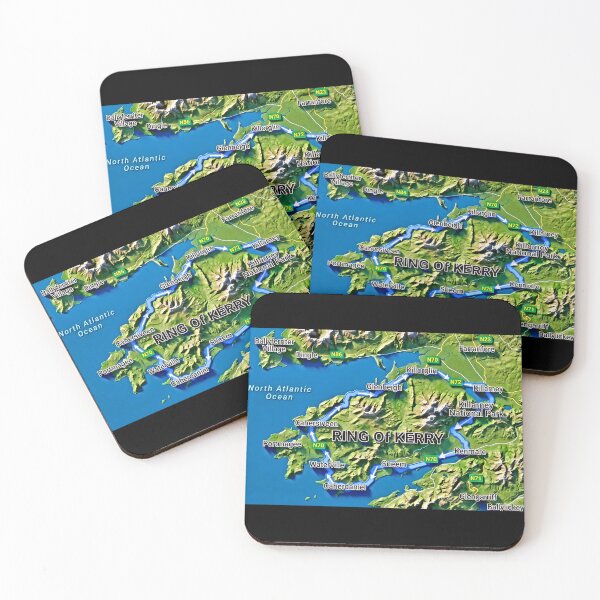 Item preview, Ring Of Kerry Map 2 County Kerry Ireland designed and sold by OliDesigns.