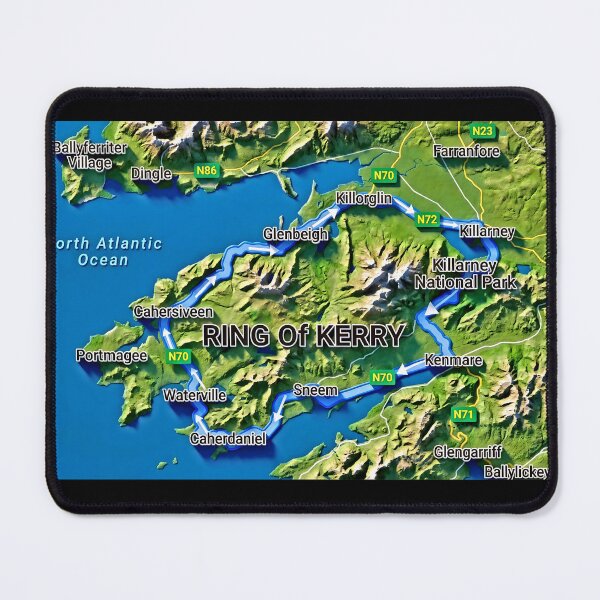 Item preview, Ring Of Kerry Map 2 County Kerry Ireland designed and sold by OliDesigns.