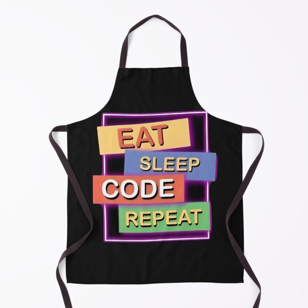 Item preview, Eat Sleep Code Repeat Modern Neon Tech Routine designed and sold by Zenith Design.