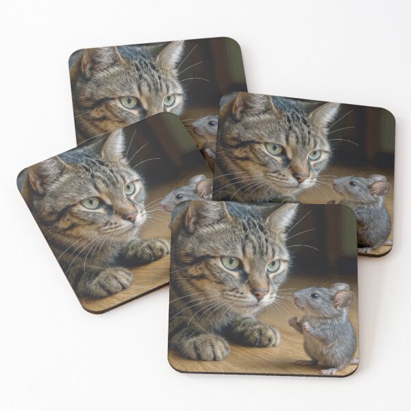 Item preview, Tabby Cat and Mouse Encounter designed and sold by Maria Dryfhout.