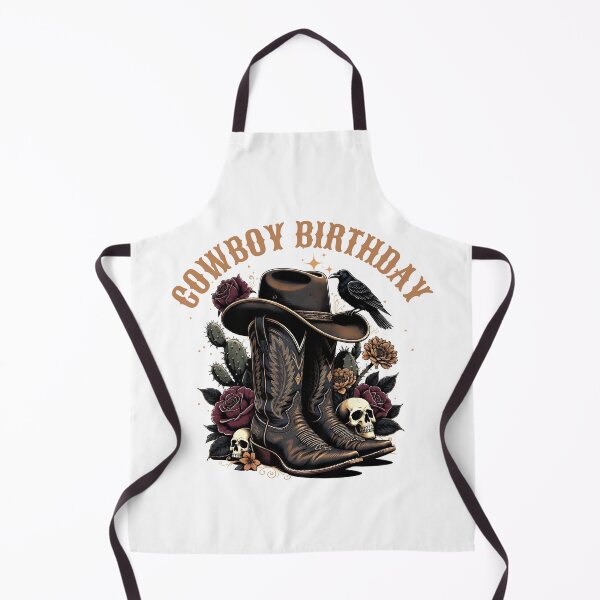 Item preview, Cowboy Birthday Boots Gothic Western Floral designed and sold by TheBeesForYou.