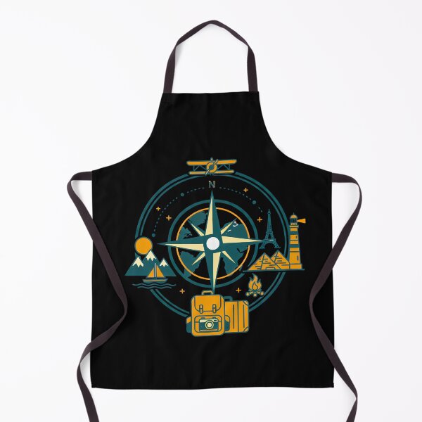 Item preview, The Wanderer's Compass - Vintage Global Landmarks & Travel Emblem designed and sold by AbulailArt.
