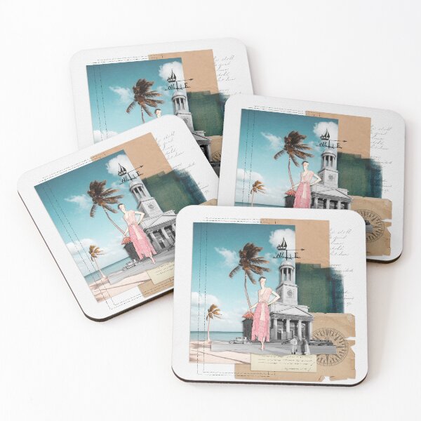 Item preview, Vintage Seaside Walk (Vintage Coastal Collage) designed and sold by The Blue Window.