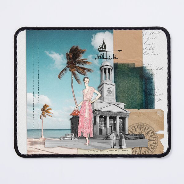Item preview, Vintage Seaside Walk (Vintage Coastal Collage) designed and sold by The Blue Window.