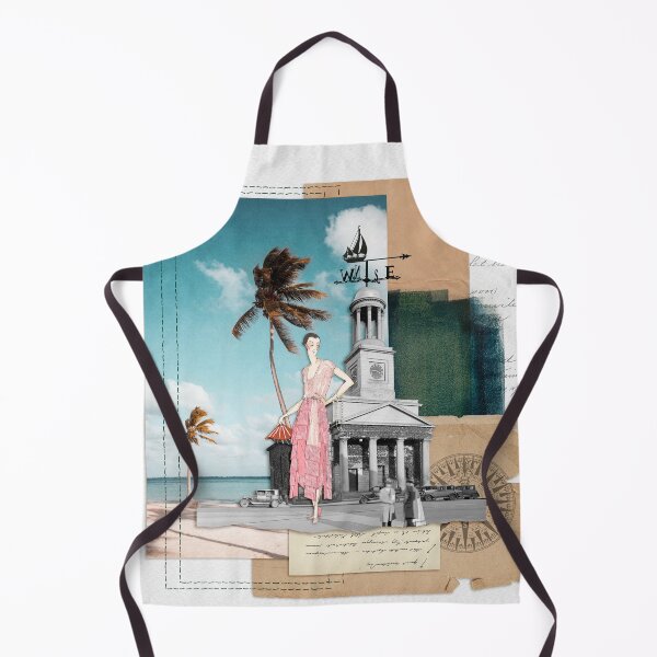 Item preview, Vintage Seaside Walk (Vintage Coastal Collage) designed and sold by The Blue Window.