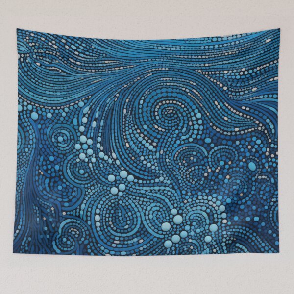 Item preview, Aboriginal Inspired Dot Art - The Serenity of the Waves designed and sold by GrinGalore.