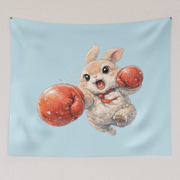 Item preview, Boxing Rabbit Never Backs Down designed and sold by EdvvinStudios.