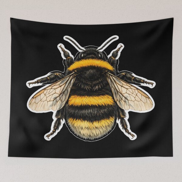 Item preview, Bumble Bee Scientific Drawing Detailed Illustration designed and sold by Orca Chuckle Studios.