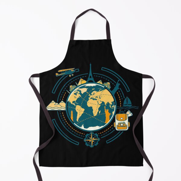 Item preview, Global Voyager Orbit - Vintage World Landmarks & Travel Paths Art designed and sold by AbulailArt.