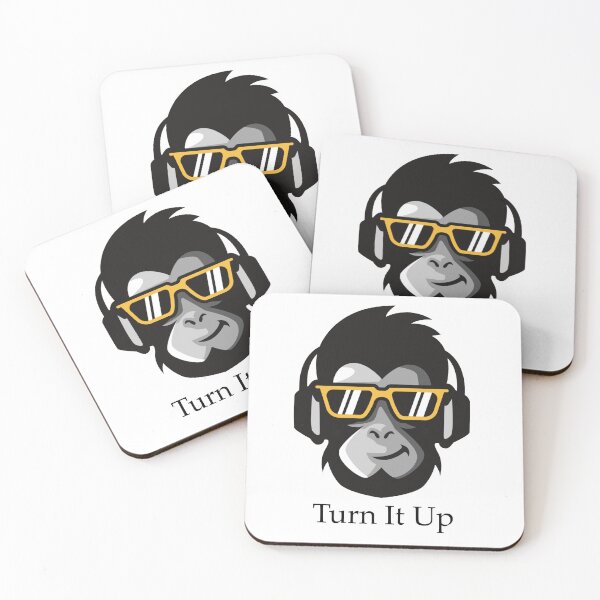 Item preview, Turn It Up Monkey Headphones Funny Music T-Shirt designed and sold by AmadeoBe.