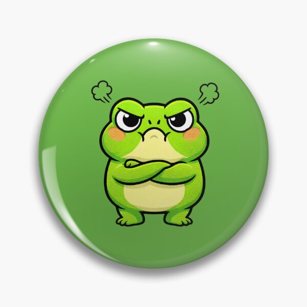 Item preview, Angry Frog Meme – Cute Kawaii Grumpy Frog Funny Monday Mood Design designed and sold by ColorSplash123.