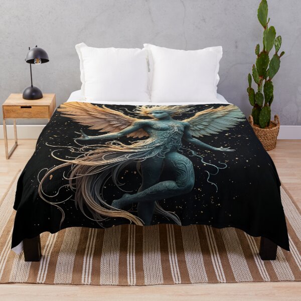 Item preview, Wings of dawn above the abyss of endless black space designed and sold by KunstGeist.