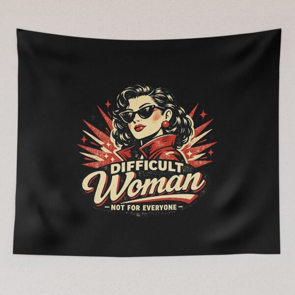 Item preview, Difficult Woman Retro designed and sold by Aminesnip.