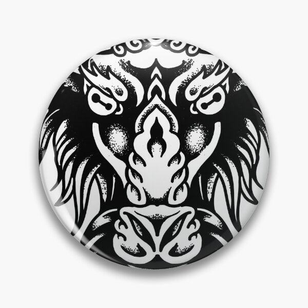 Item preview, Traditional goat tattoo with white background designed and sold by DylanBatesArt.