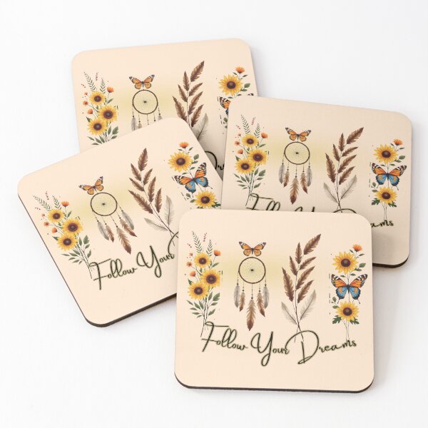 Item preview, Follow Your Dreams - Golden Bloom and Feathers designed and sold by PriyaMagic.