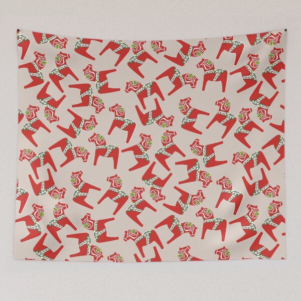 Item preview, The Red Dala Horse Pattern All-Over Print  designed and sold by knappidesign.