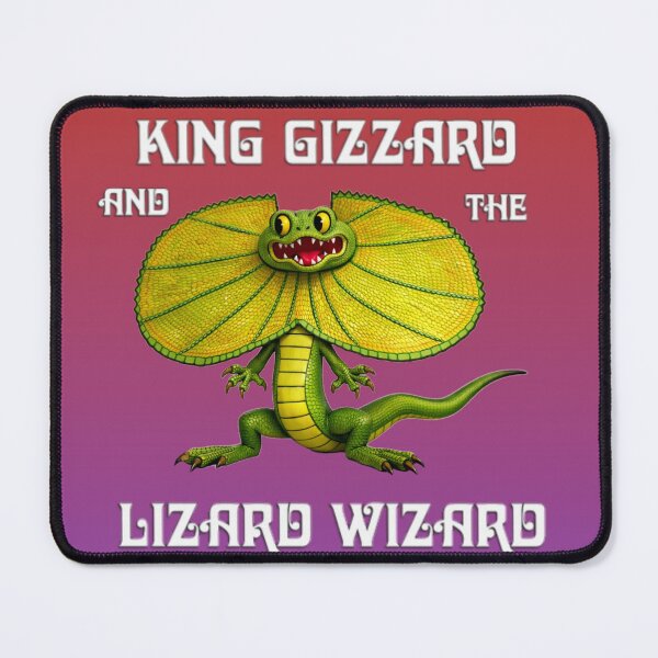 Item preview, King Gizzard and the Lizard Wizard Frilled Lizard Cartoon Mascot designed and sold by Q Art & Design .