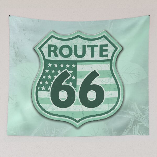 Item preview, Crisp Vintage Route 66 American Flag designed and sold by MarCinu Art.